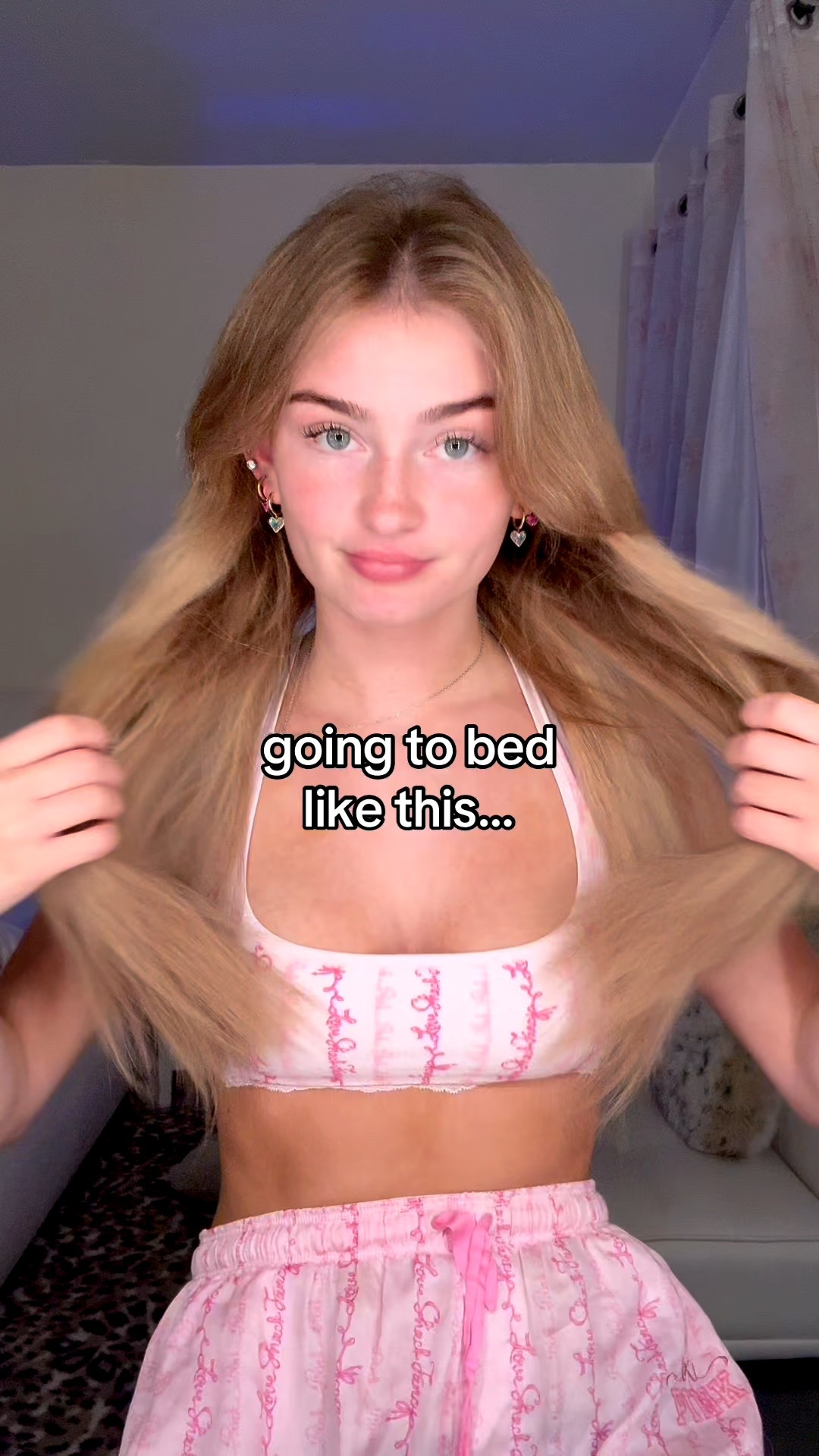 my heatless curls + pjs!