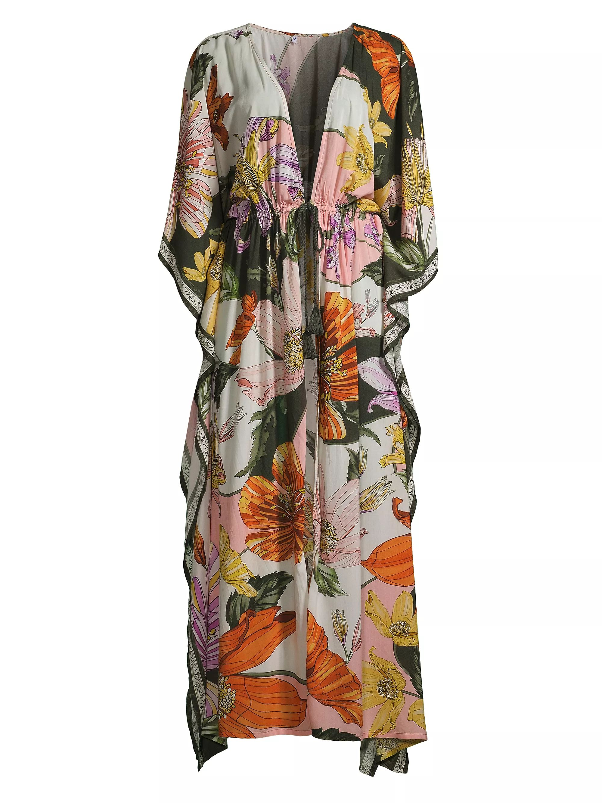 Sam Vitreo Floral Long Tunic | Saks Fifth Avenue