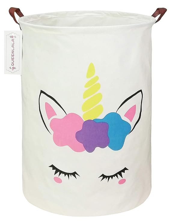 QUEENLALA Large Storage Basket,Laundry Hamper/Bathroom/Home Decor/Collapsible Round Storage Bin,B... | Amazon (US)