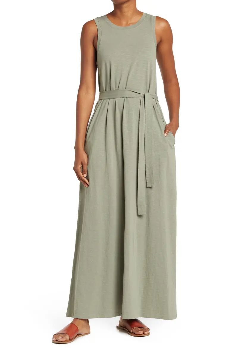 Caslon® Sleeveless Organic Cotton Knit Maxi Dress | Nordstrom | Nordstrom