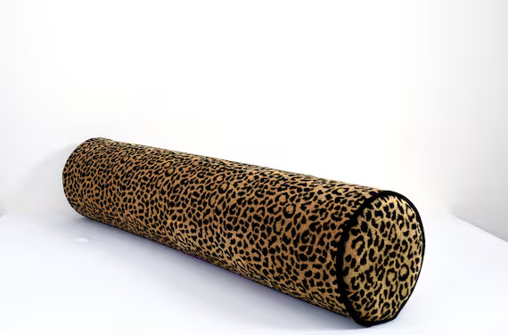 Gold and Black Leopard Bolster Chinoiserie Leopard Round | Etsy | Etsy (US)