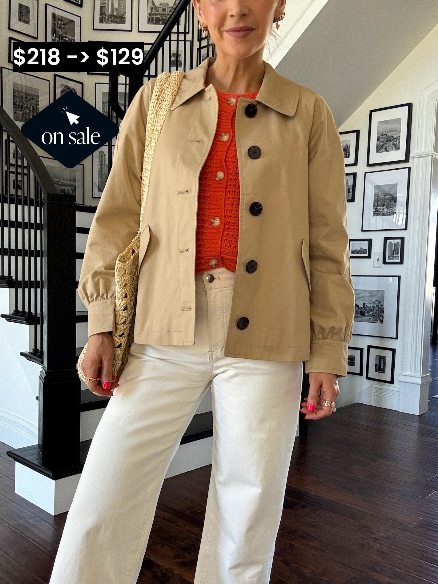 @jcrew short trench is on sale! Perfect layering piece for the spring 