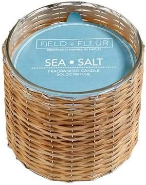 SEA Salt Field + Fleur Reed 2-Wick Handwoven 12 oz Scented Jar Candle | Amazon (US)