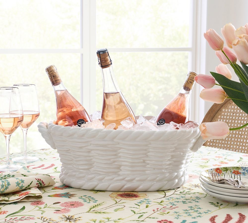 Heirloom Basketweave Party Bucket | Pottery Barn (US)