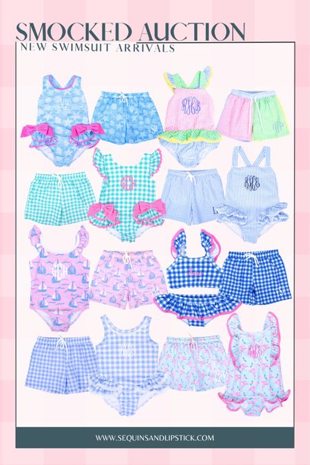 Smoked Auction has new matching swimsuits for the little! Such pretty colors and designs for the summer! You can even get them Monogrammed! 

#LTKswim #LTKkids #LTKbaby