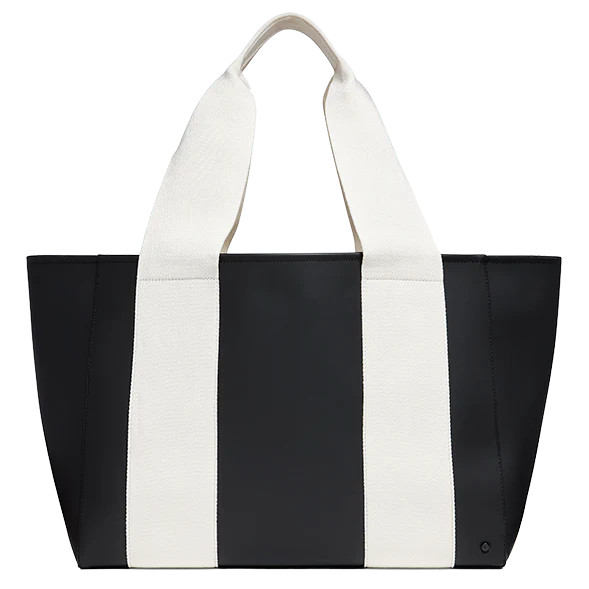 STATE Bags | Wellington Cabana Tote Rubberized Black/Ivory | Beach Bag | STATE Bags