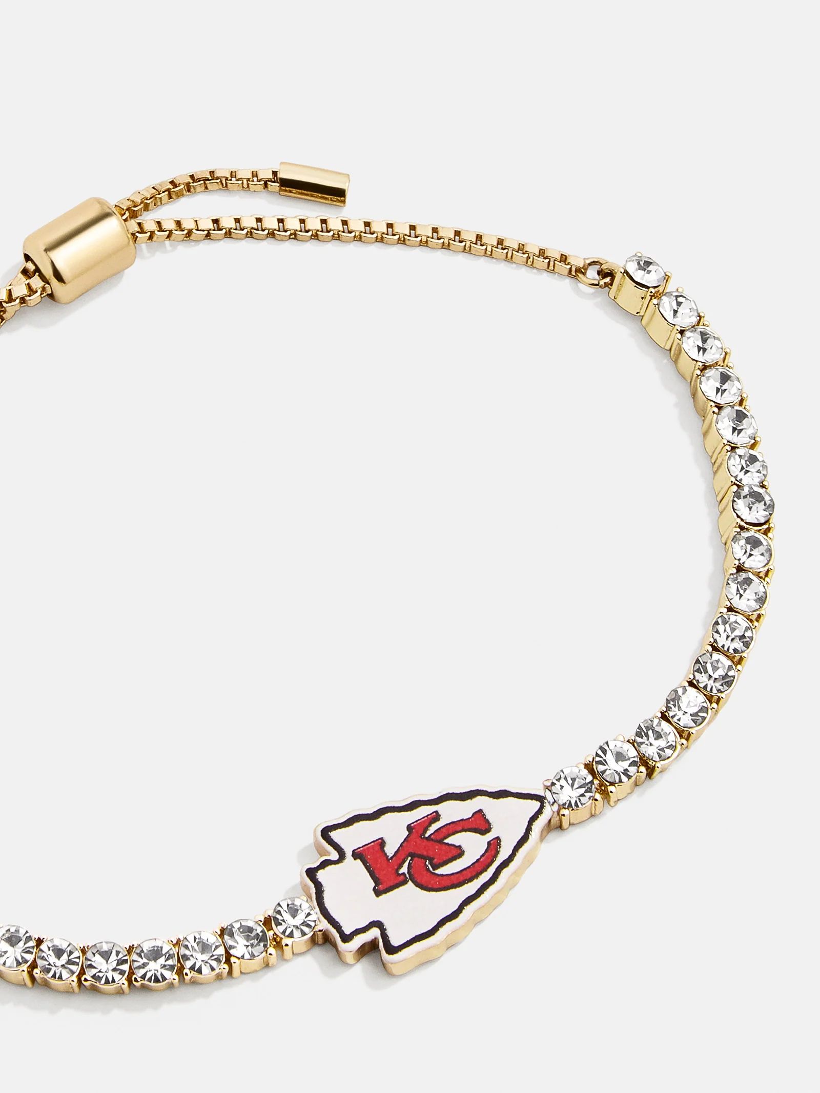 Kansas City Chiefs NFL Gold Tennis Bracelet - Kansas City Chiefs | BaubleBar (US)