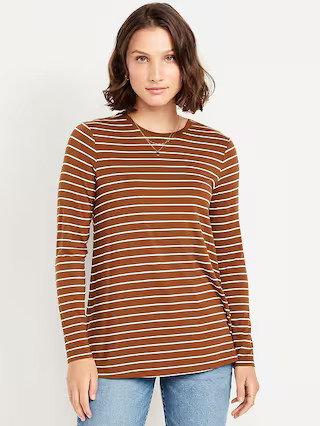 Luxe Long-Sleeve Crew-Neck Tunic | Old Navy (US)