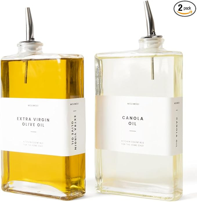 Molimoli Olive Oil Dispenser Bottle for Kitchen, Automatic Pourer, Glass Bottle Dispenser for Kit... | Amazon (US)