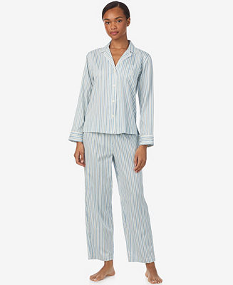 Women's 2-Piece Striped Pajama Top and Pant Set | Macy's