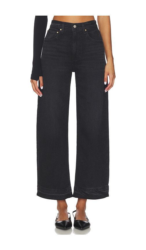 PAIGE Arellia Ankle Barrel Leg Jeans en Black Void. Taille 32 | Revolve Clothing (Global)