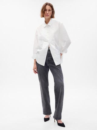 100% Organic Cotton Pearl Big Shirt | Gap (US)