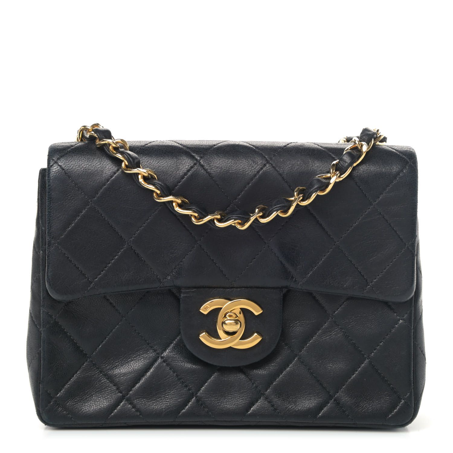 CHANEL

Lambskin Quilted Mini Square Flap Bag Black | Fashionphile