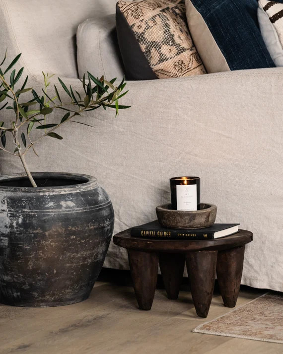 Carved Dark Wood Senufo Stool (Free Shipping) | Etsy (US)