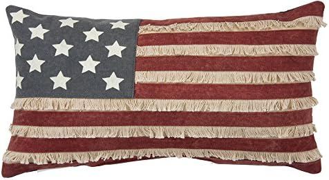 Primitives by Kathy 30505 Patriotic Throw Pillow, 19 x 10-Inch, American Flag | Amazon (US)
