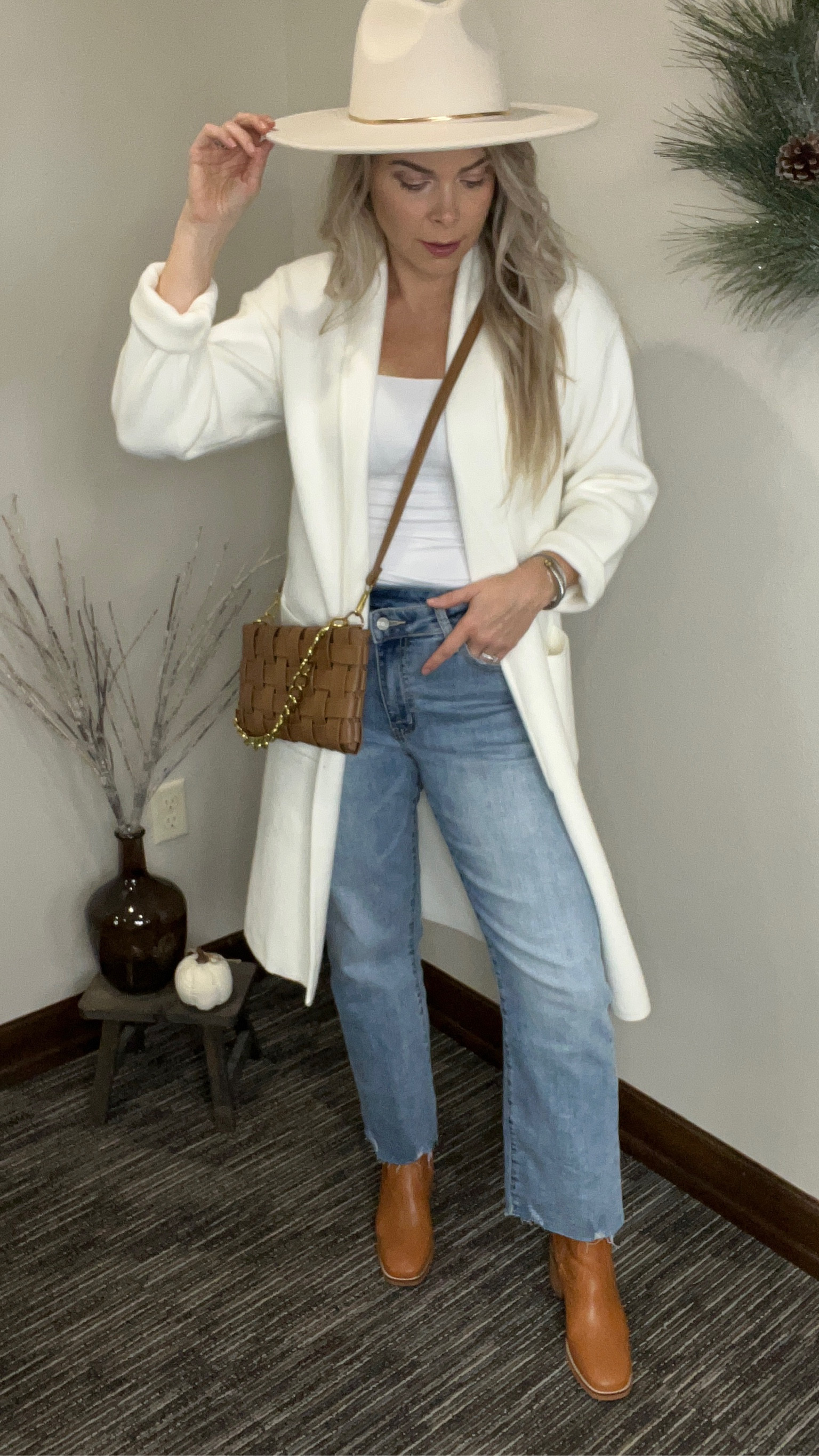 Medium coatigan. Small tank. True size 28 in jeans. Booties tts and on sale  

#LTKHolidaySale #LTKSeasonal #LTKGiftGuide