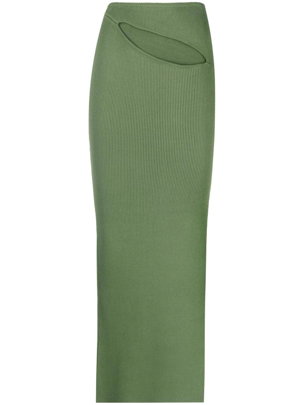 Christopher Esber hip-slash Ribbed Maxi Skirt - Farfetch | Farfetch Global