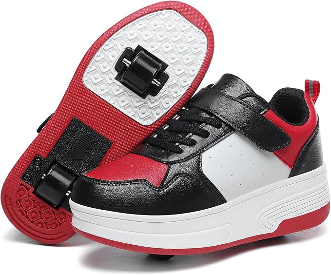 HSQ Fashion Sneaker Roller Skate Shoes for Boys Girls Kids Detachable Wheeled 2 in 1 Skating Shoe... | Amazon (US)