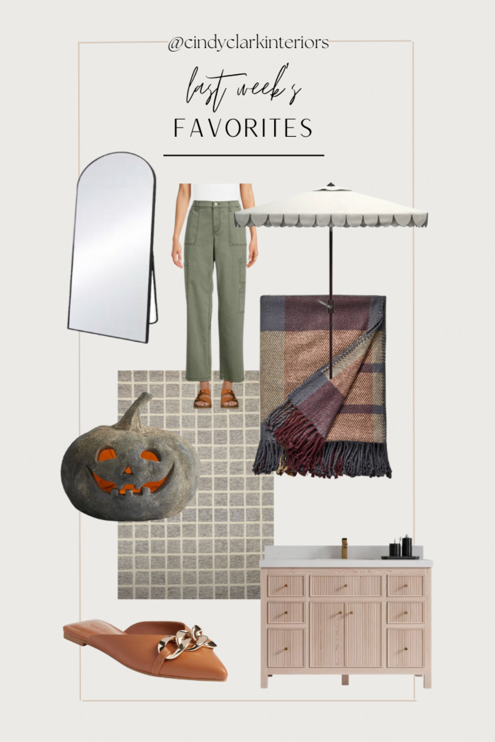 All of last week’s favorites in one place! 

Rug, pumpkin, Halloween, Walmart, Cargos, umbrella, mirror, arch, vanity, bathroom

#LTKSeasonal #LTKhome #LTKFind