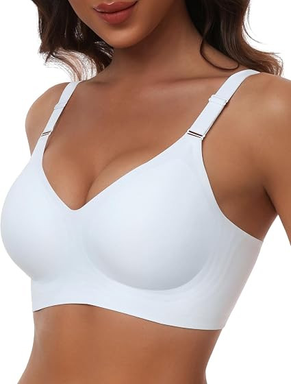 HORISUN Wireless Push Up Full Coverage Bra for Women Seamless Bras with Soft Support Comfort T Sh... | Amazon (UK)