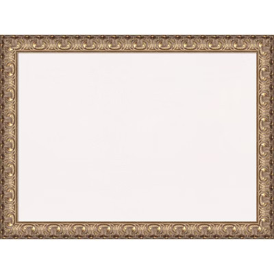 Amanti Art White Cork Board Wood Framed Florentine Gold Bulletin Board 31 in. x 23 in. | Target
