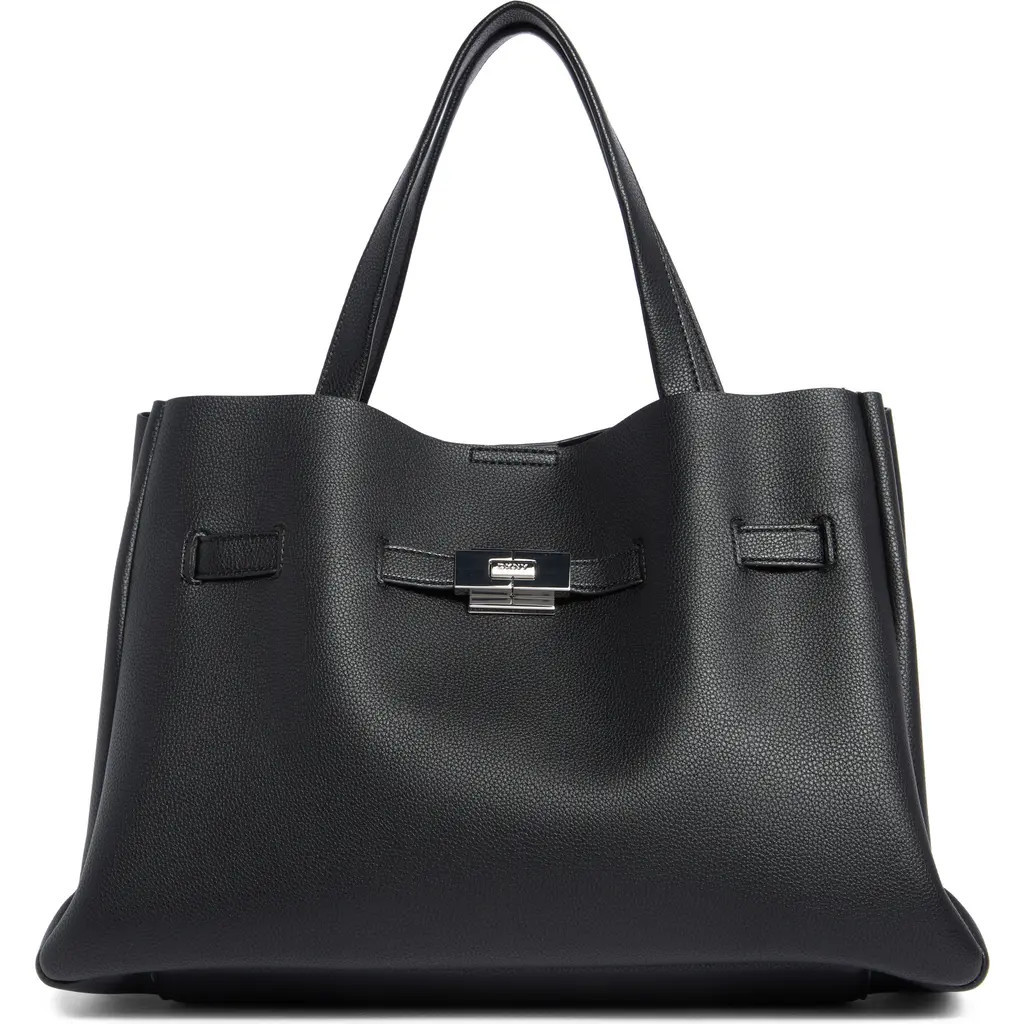 DKNY Bryar Large Satchel Bag in Black/Silver at Nordstrom Rack | Nordstrom Rack