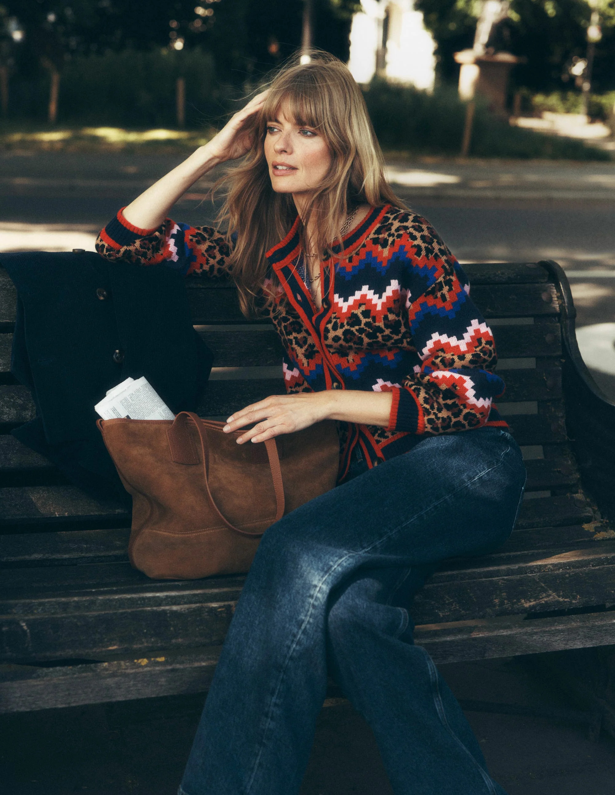 Abi Jacquard Cardigan-Multi Fair Isle, Leopard | Boden (US)