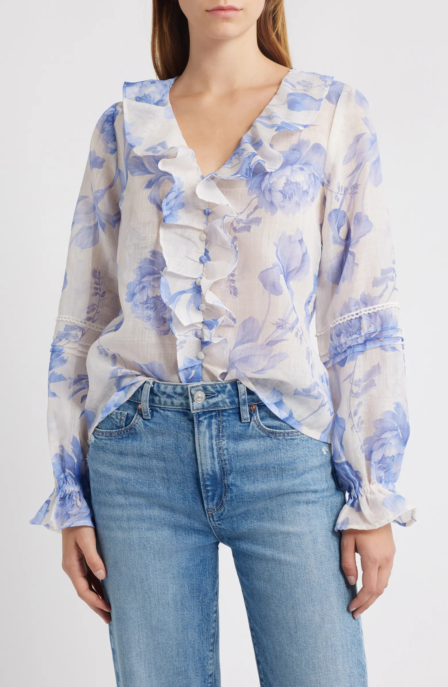 Floral Print Ruffle Top | Nordstrom