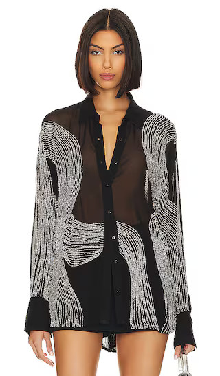 Siren Shirt in Black & Silver | Revolve Clothing (Global)