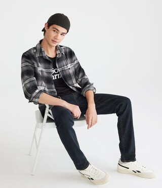 Long Sleeve Heavy Plaid Flannel Shirt | Aeropostale