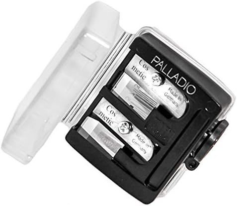 Palladio Double Barrel 3 in 1 Cosmetic Pencil Sharpener with Cover, Stainless Steel Blade, Size A... | Amazon (US)