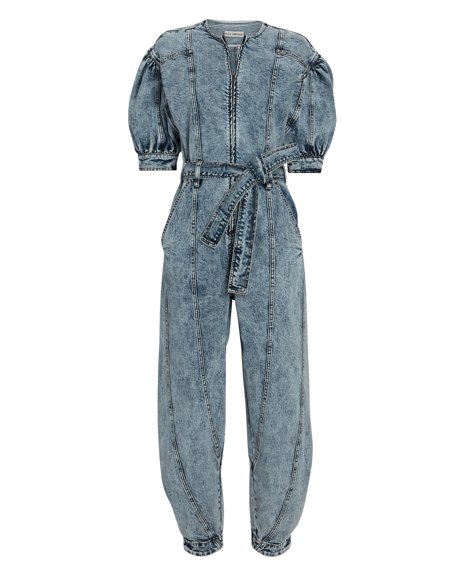 Ulla Johnson Sabra Denim Jumpsuit, Acid Wash Denim 4 | INTERMIX