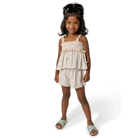 Modern Moments by Gerber Baby and Toddler Girl Smocked Outfit Set, 2-Piece, Sizes 0/3 Months - 5T | Walmart (US)