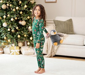 Holiday Dogs Tight Fit Kid Pajama Set | Pottery Barn Kids