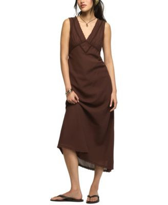 Lucky Brand Women's V-Neck Slip Dress - Chicory Coffee | Macy's