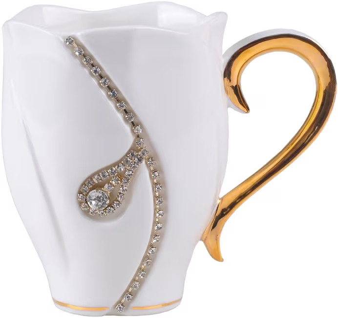 Rhinestone Coffee Mug Ceramic Water Cup for Office and Home Unique Coffee Cup Pretty Ceramic Coff... | Amazon (US)