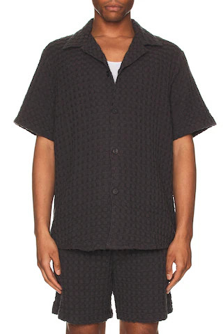 Nearly Black Cuba Waffle Shirt
                    
                    OAS | Revolve Clothing (Global)
