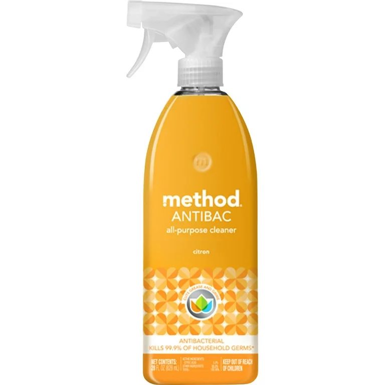 Method Antibacterial All-Purpose Cleaner Spray, Citron, Kills 99.9% Of Household Germs, 28 Fl Oz | Walmart (US)