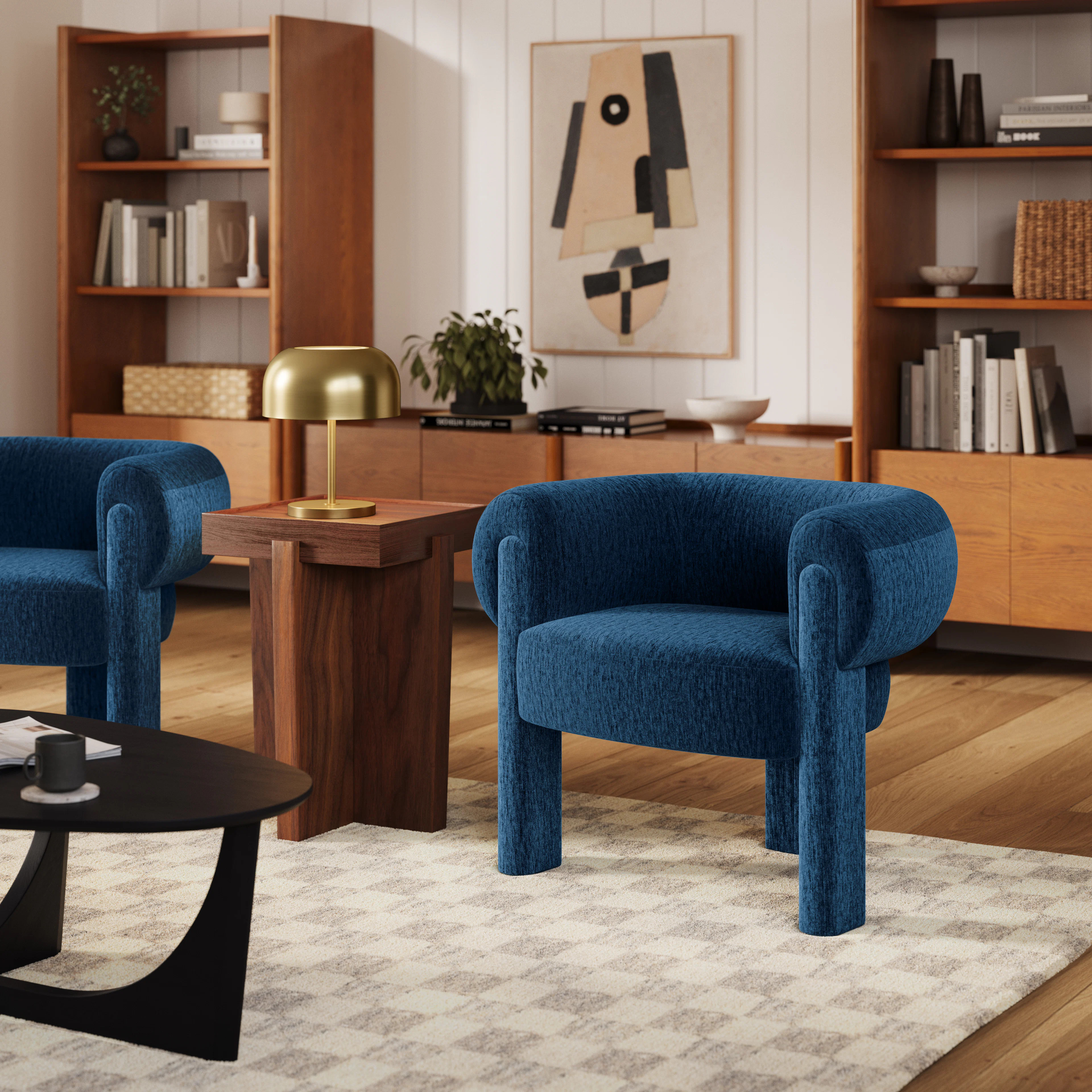 Harmon Checkerboard Side Table - Walnut | Article