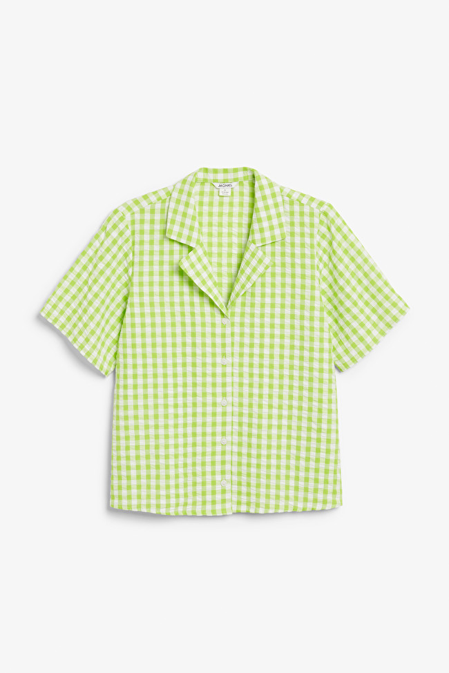 Gingham seersucker resort shirt
                  			
				£18
			
				£30
	-40% | Monki