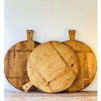 Large Circular Bread Board, Cutting Board,  Circular Bread Board, Charcuterie Board,  Repurposed, Vintage Reclaimed Wood Cheese Board | Etsy (US)
