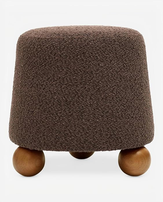 Tov Furniture Jaine Upholstered Stool (Chocolate Brown) | Amazon (US)