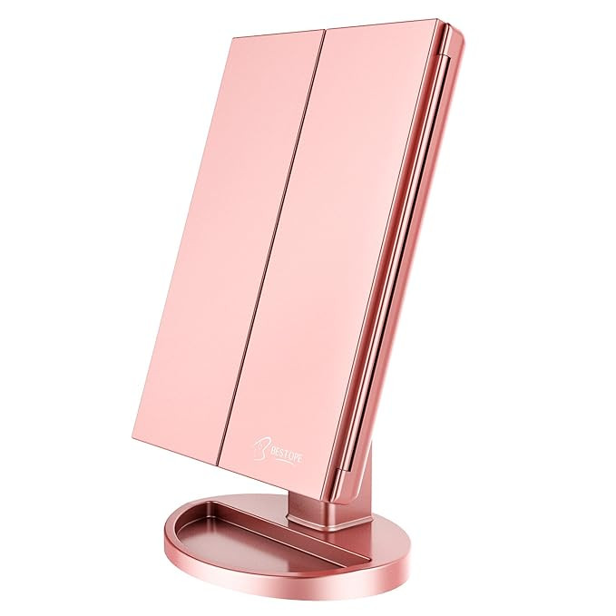 BESTOPE Makeup Mirror with Lights 21 Led Vanity Mirror with 2X/3X Magnification,Touch Screen ,Por... | Amazon (US)