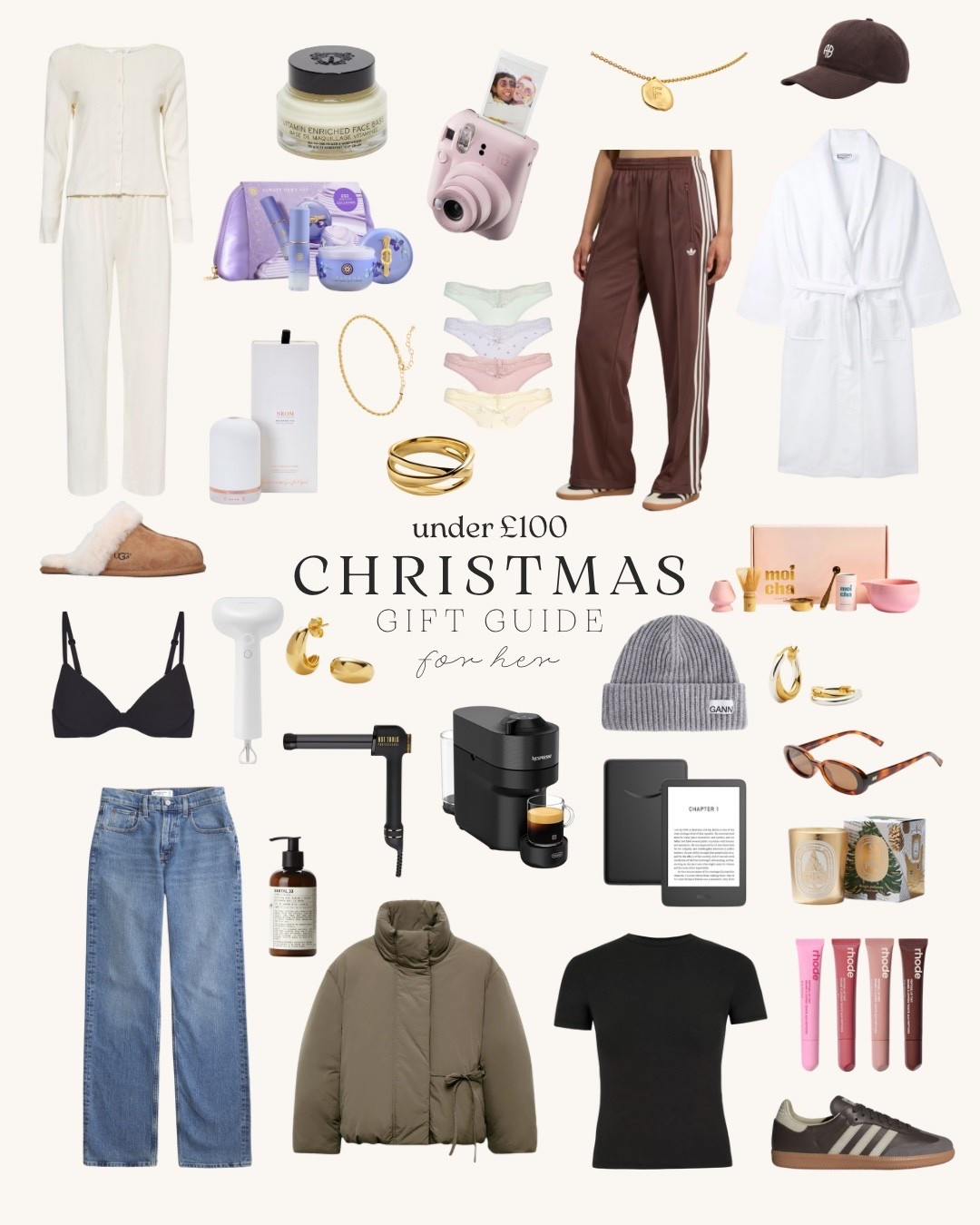 Christmas gift guide under £100

gift guide, present idea, skims, Tatcha, adidas, Zara, le specs, pyjamas, jewellery, dressing gown, kindle, Rhode 

#LTKwinter #LTKgiftguide #LTKfestive