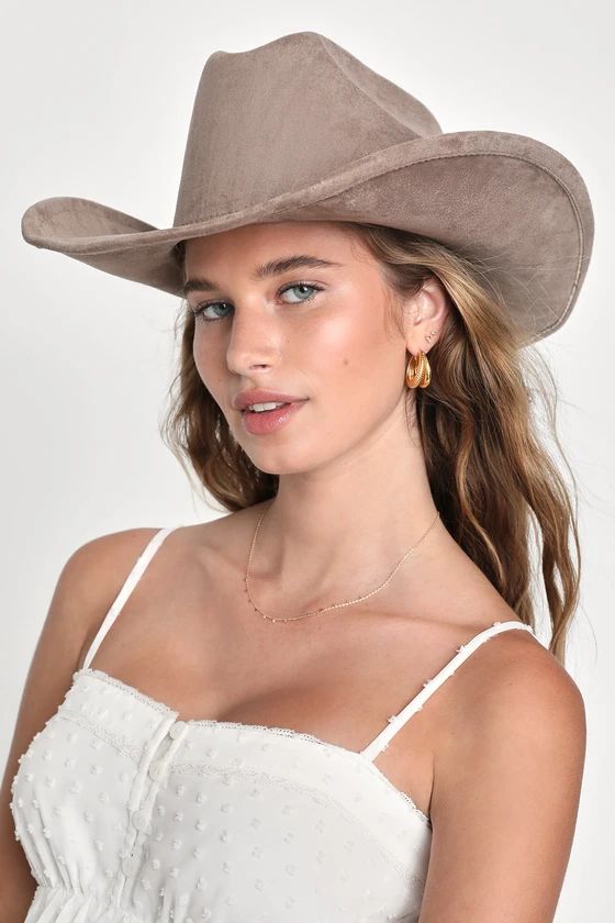 Wild West Aesthetic Taupe Suede Cowboy Hat | Lulus (US)