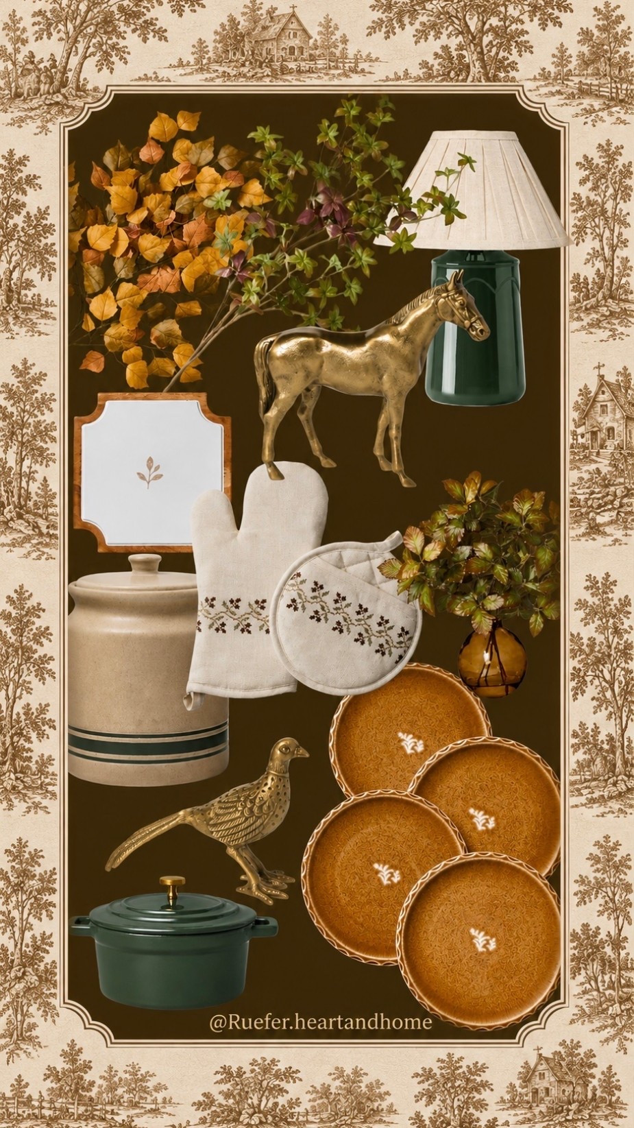 Fall Target home decor… brass horse figurine, plates, fall kitchen, fall stems, canisters, fall decor, lamp, oven mitt set, fall foliage, fall vase

#LTKSeasonal #LTKHome