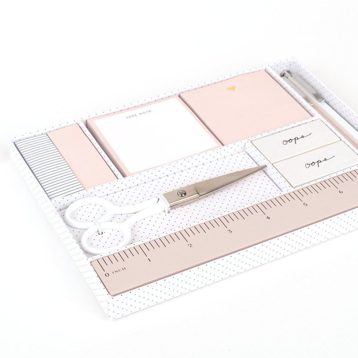 Sugar Paper Essentials 9pc Supply Tray Pink/White | Target