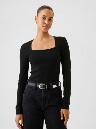 Modern Rib Square-Neck Top | Gap (US)