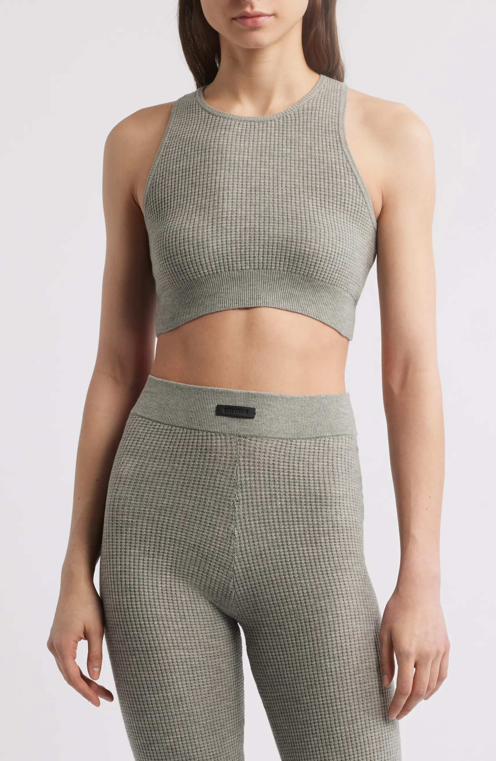 Waffle Knit Crop Sport Tank | Nordstrom