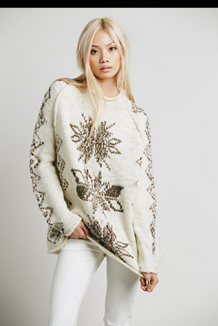 Free People Womens Snowflake Reflection Pullover | Free People
